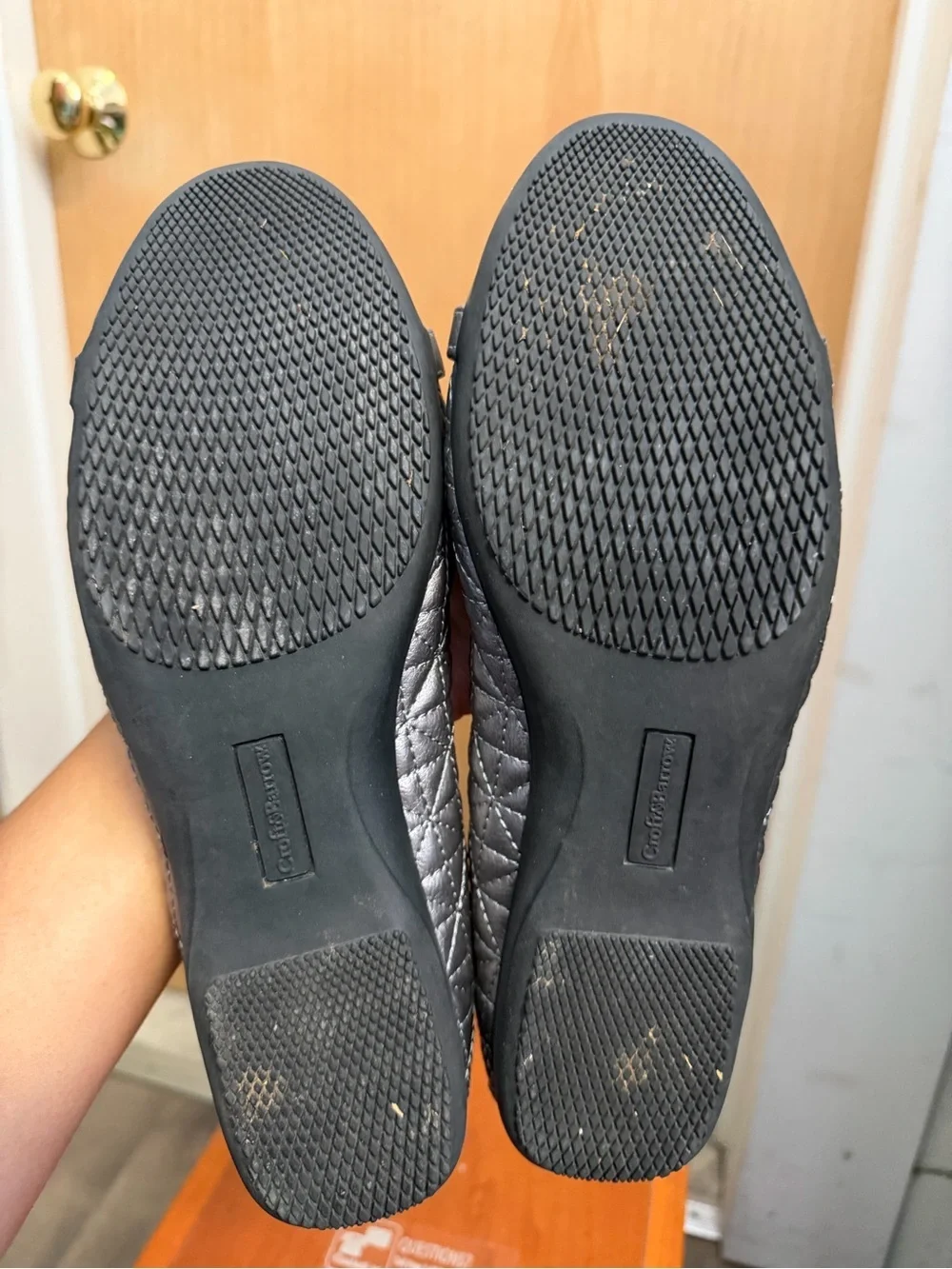 Croft & Barrow Ortholite Metallic Gray Ballet Flats - Comfort Shoes. Size: 10